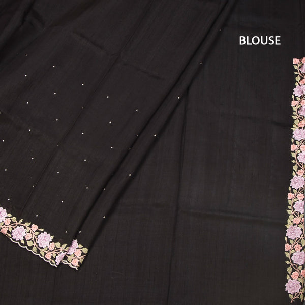 KSRTSR42150-4-Raw-Silk-Black-Thread-Work-Saree-blouse
