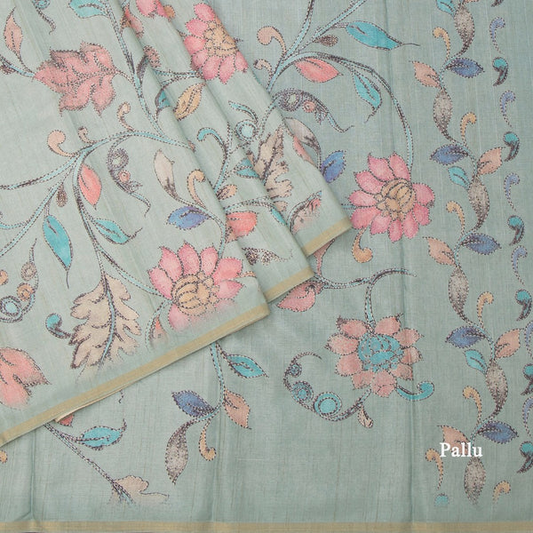 KSRTSR42160-3-Semi-Raw-Silk-Pista-Green-Printed-Saree-With-Floral-Creeper-Design-pallu