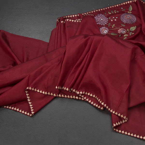 KSRTSR42183-Raw-Silk-Maroon-Thread-Work-Saree-With-Birds-Design-main