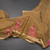 KSRTSR42189-Organza-Cinnamon-Brown-Floral-Thread-Work-Saree-main
