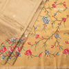 KSRTSR42198-4-Tissue-Golden-Brown-Saree-With-Zari-Buttas-And-Thread-Border-blouse