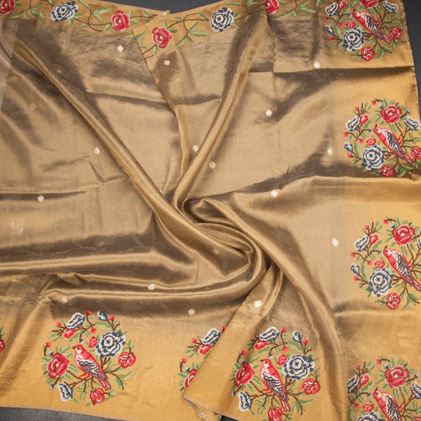 KSRTSR42198-5-Tissue-Golden-Brown-Saree-With-Zari-Buttas-And-Thread-Border-crush