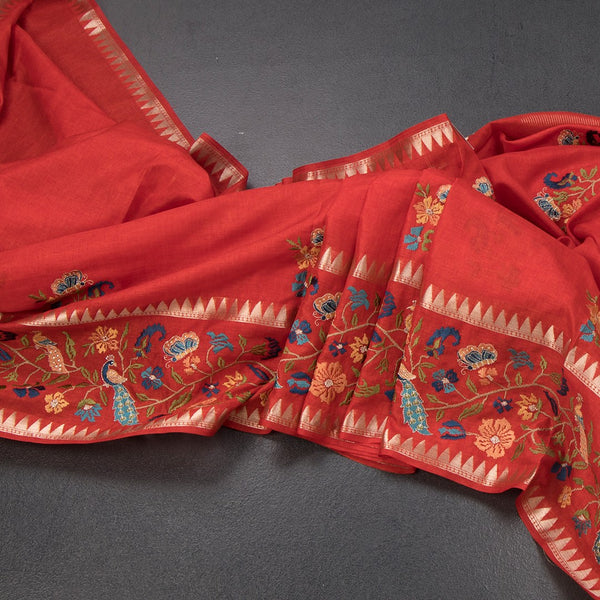 KSRTSR42210-Raw-Silk-Red-Floral-Thread-Work-Saree-03-main