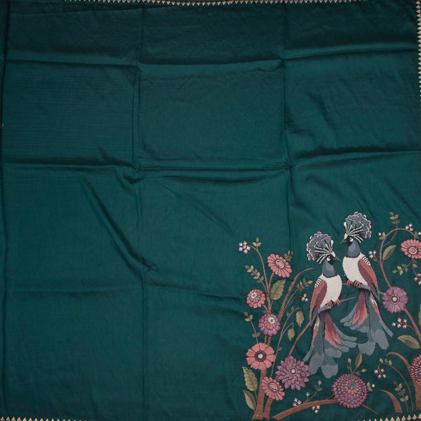KSRTSR42212-2-Raw-Silk-Peacock-Green-Thread-Work-Saree-With-Birds-Design-full-veiw