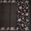 KSRTSR42218-2-Raw-Silk-Black-Zari-Checked-Saree-And-Floral-Thread-Border-full-veiw