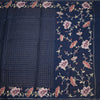 KSRTSR42220-2-Raw-Silk-Dark-Blue-Zari-Checked-Saree-And-Floral-Thread-Border-02-full-veiw