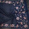 KSRTSR42220-5-Raw-Silk-Dark-Blue-Zari-Checked-Saree-And-Floral-Thread-Border-02-crush