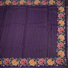 KSRTSR42224-2-Raw-Silk-Dark-Purple-Zari-Stripes-Saree-And-Floral-Thread-Border-full-veiw