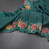 KSRTSR42225-Raw-Silk-Teal-Green-Zari-Stripes-Saree-And-Floral-Thread-Border-main
