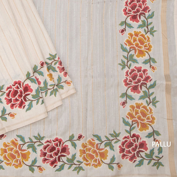 KSRTSR42228-3-Raw-Silk-Cream-Zari-Stripes-Saree-And-Floral-Thread-Border-pallu