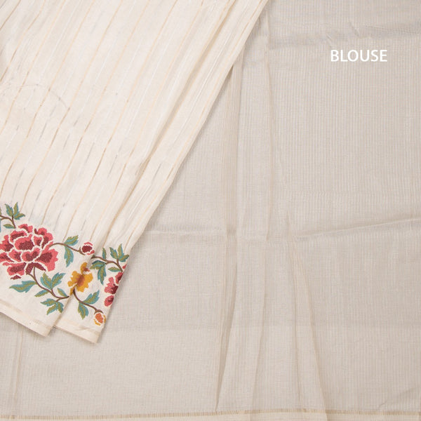 KSRTSR42228-4-Raw-Silk-Cream-Zari-Stripes-Saree-And-Floral-Thread-Border-blouse