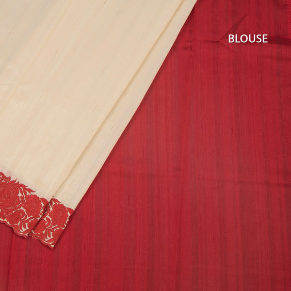 KSRTSR42252-4-Raw-Silk-Cream-Plain-Saree-And-Thread-Border-blouse