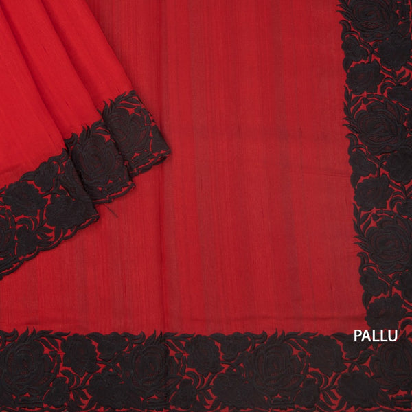 KSRTSR42254-3-Raw-Silk-Red-Plain-Saree-And-Thread-Border-pallu