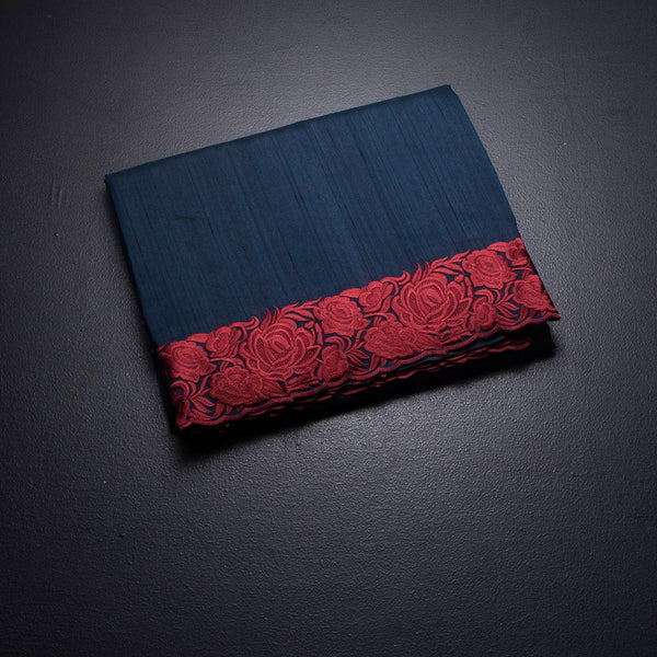 KSRTSR42291-1-Raw-Silk-Teal-Blue-Plain-Saree-And-Thread-Border-fold