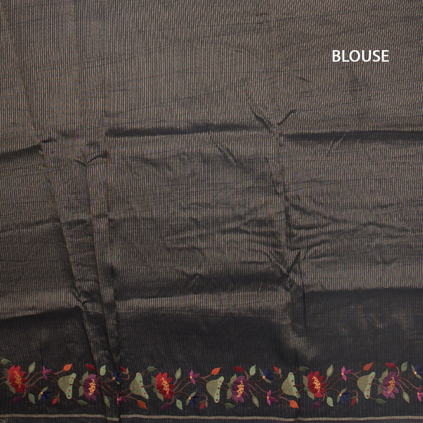 KSRTSR42323-3-Raw-Silk-Black-Zari-Stripes-Saree-And-Thread-Border-02-blouse