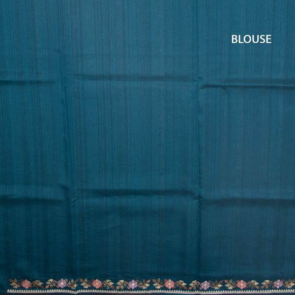 KSRTSR42330-3-Raw-Silk-Peacock-Blue-Saree-With-Zari-buttas-And-Thread-Border-blouse