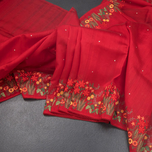 KSRTSR42338-Raw-Silk-Red-Saree-With-Zari-buttas-And-Thread-Border-main