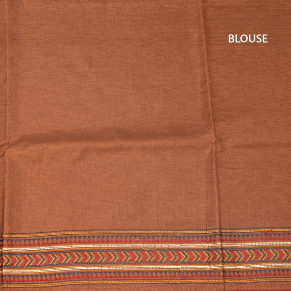 KSRTSR42366-3-Raw-Silk-Cinnamon-Brown-Thread-Work-Saree-blouse