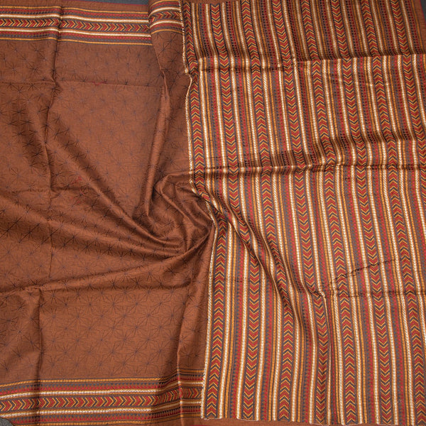 KSRTSR42366-4-Raw-Silk-Cinnamon-Brown-Thread-Work-Saree-crush