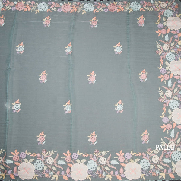 KSRTSR42370-2-Organza-Sky-Blue-Floral-Thread-Work-Saree-pallu