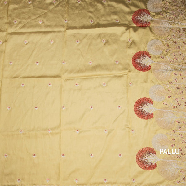 KSRTSR42379-2-Raw-Silk-Sandal-Zari-Worked-Saree-In-Tree-Design-pallu