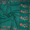 KSRTSR42383-4-Raw-Silk-Peacock-Green-Zari-Stripes-Saree-And-Thread-Border-crush