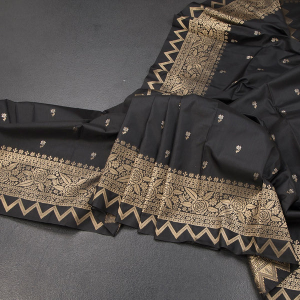 KSRTSR42448-Raw-Silk-Black-Zari-Worked-Saree-main