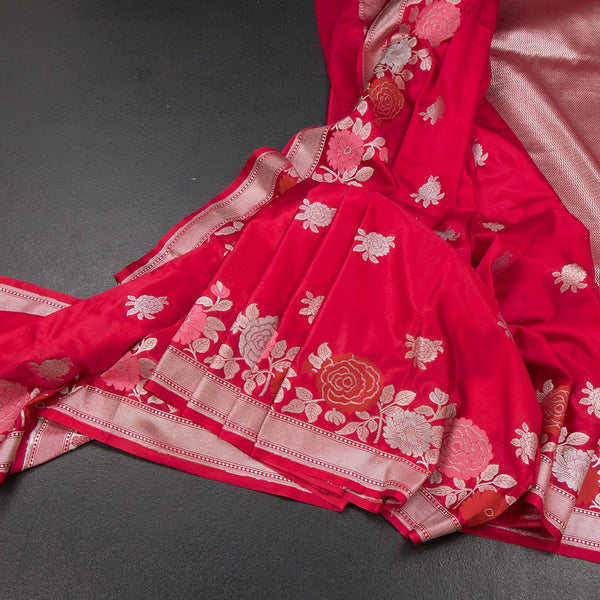KSRTSR42504-Banaras-Rani-Pink-Floral-Zari-Worked-Saree-main