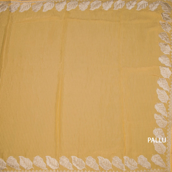KSRTSR42508-2-Organza-Yellow-Zari-Stripes-Saree-With-Leaf-Design-pallu