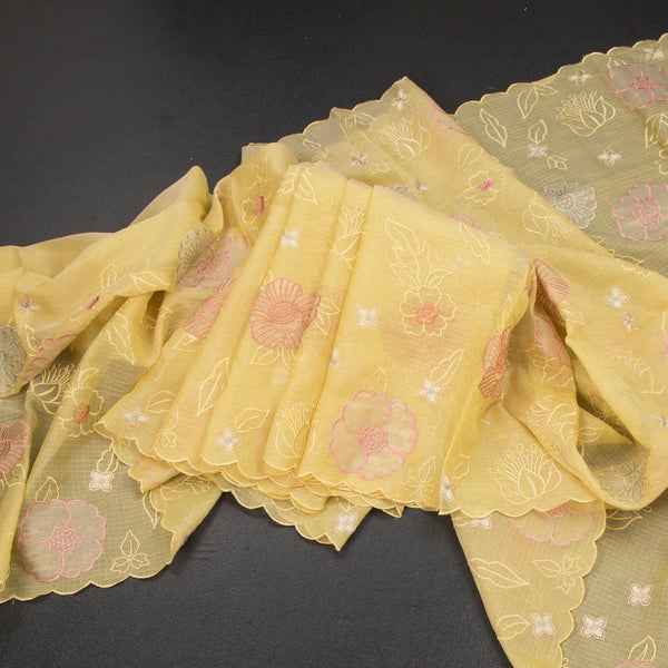 KSRTSR42511-Kota-Yellow-Borderless-Saree-With-Floral-Thread-Work-main