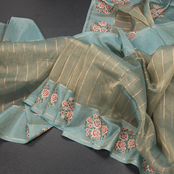 KSRTSR42519-Tissue-Gold-Zari-Stripes-Saree-And-Floral-Border-05-main