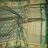 KSRTSR42526-4-Banaras-Dark-Green-Ikkat-Pattern-Saree-02-crush