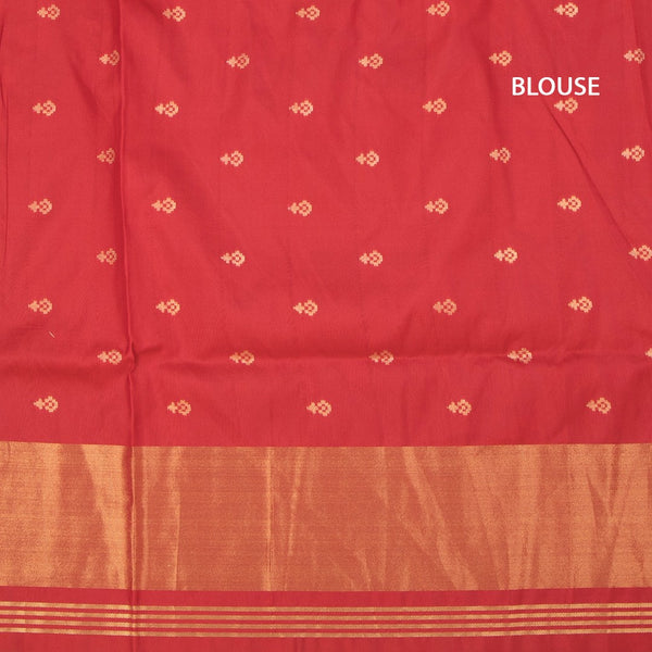 KSRTSR42527-3-Banaras-Red-Ikkat-Pattern-Saree-blouse