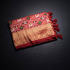 KSRTSR42534-1-Banaras-Red-Ikkat-Pattern-Saree-02-fold