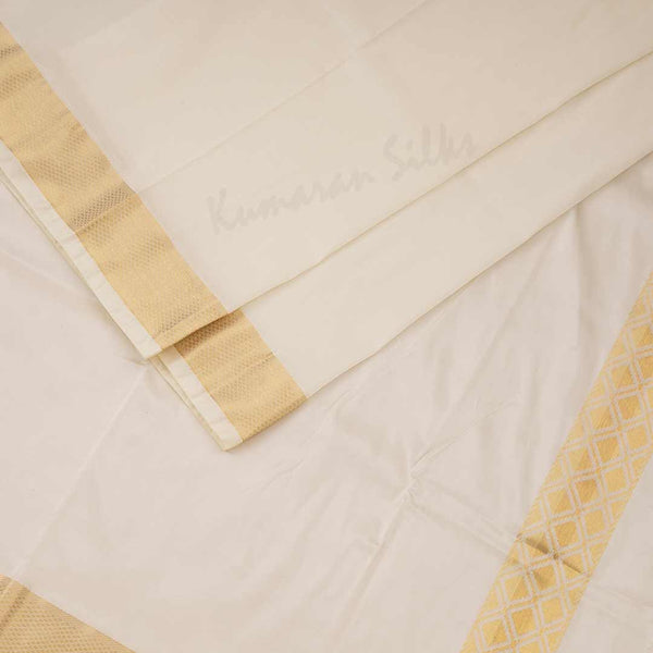 Cream Semi Silk Dhoti 01