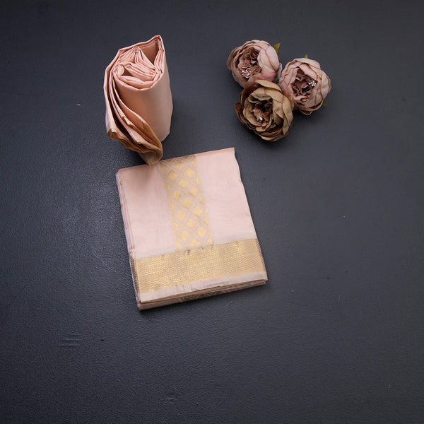 Peach Semi Silk Dhoti 01