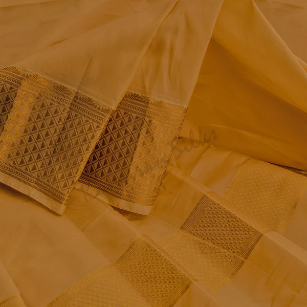 Sandal Semi Silk 8 Mozham Dhoti With Matching Shirt Material 08, 8 Mozham Semi Silk Dhoti And Shirt Material 2.5 Mtrs