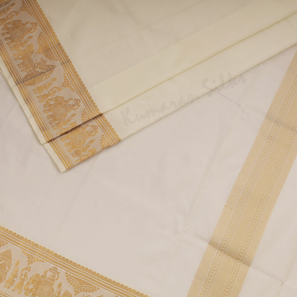 Cream Semi Silk Dhoti 02