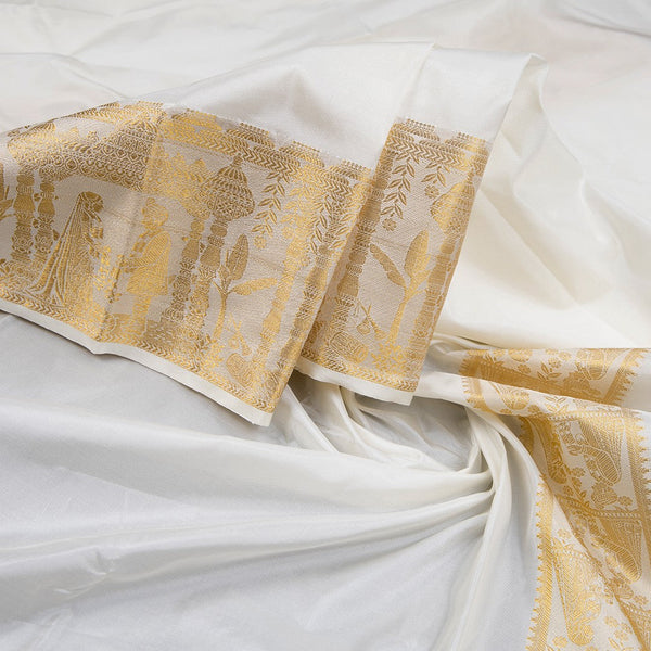 Cream Semi Silk Dhoti 03