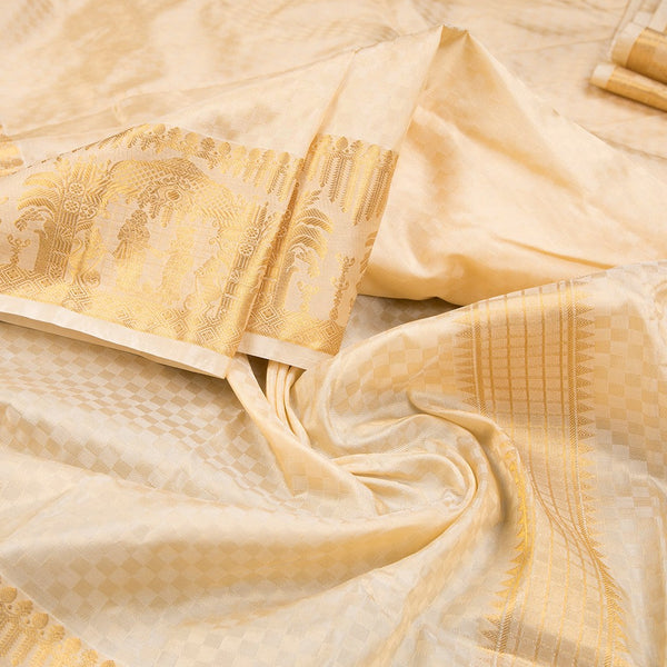 8 X 4 Sandal Semi Silk Dhoti 02