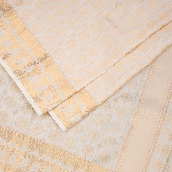 8 X 4 Cream Semi Silk Dhoti