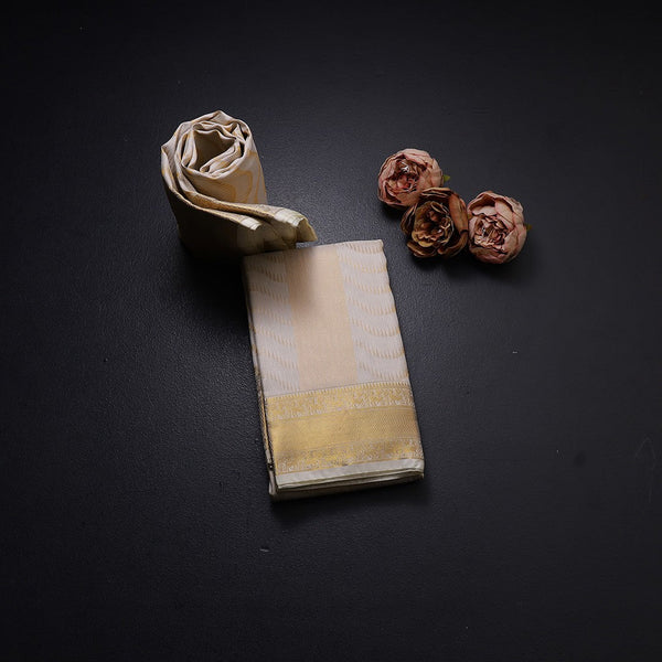 8 X 4 Cream Semi Silk Dhoti 02