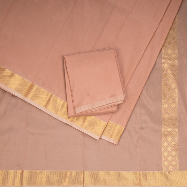 Copper Semi Silk 8 Mozham Dhoti With Matching Shirt Material 02