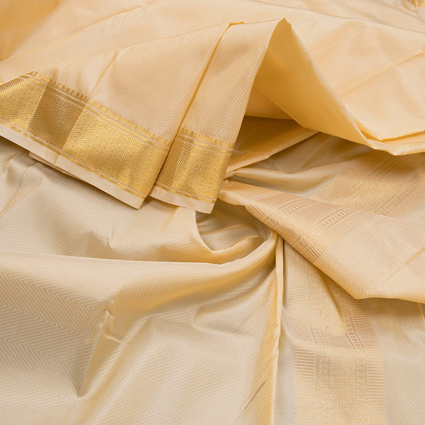 Sandal Semi Silk 8 Mozham Dhoti With Matching Shirt Material 12