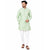 Semi Silk Pista Green Plain 3/4 Kurta