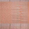 Peach Brocade Soft Silk Saree With Silver Zari Work - Kumaran Silks