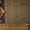 Dark Brown Silk Saree With Striped Design And Zari Border - Kumaran Silks