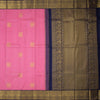 Rose Pink Silk Saree With Peacock Motif And Zari Border - Kumaran Silks
