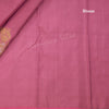 Rose Pink Borderless Silk Saree With Gold And Silver Zari Work On Pallu - Kumaran Silks