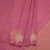 Rose Pink Borderless Silk Saree With Gold And Silver Zari Work On Pallu - Kumaran Silks